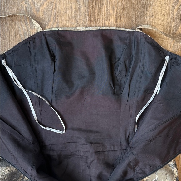 Kay Unger New York Floral Jacquard Sheath Dress in Metallic Olive Size 6 - Picture 10 of 14